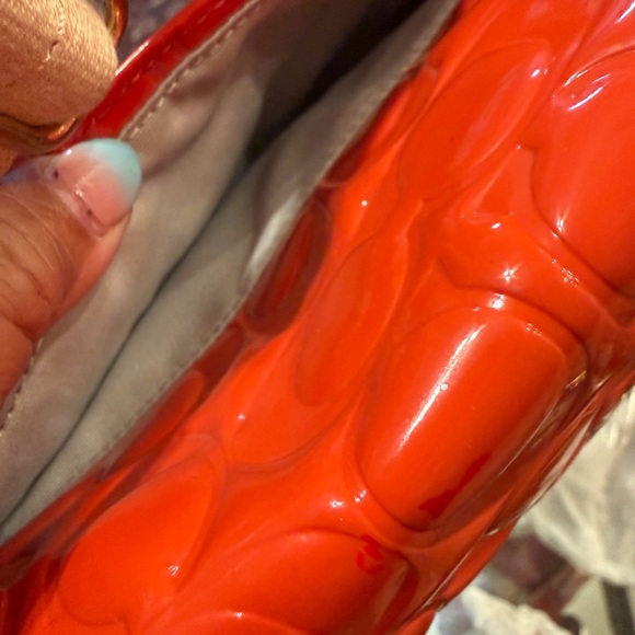 Coach Orange Embossed Crossbody Bag - Picture 6 of 10